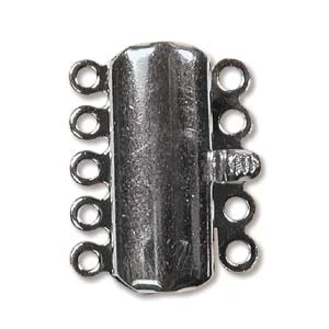 (image for) Gunmetal Plate - 5 Strand Box Clasp