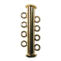 (image for) Gold Plate - 4-Strand Slide Clasp * Package of Three
