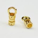 (image for) Gold Plate - 5.5mm Cord End * Package of 6