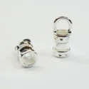 (image for) Silver Plate - 6mm Cord End with 5mm Ring End * Package of 6