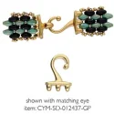 (image for) 24K Gold Plate - Mesaria III SuperDuo Hook & Eye Clasp