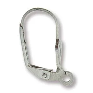 (image for) Stainless Steel - Leverback w/ Shell Design * 4 Pair