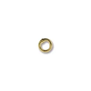 (image for) Gold Plate - 4mm Closed or Soldered Jump Ring * 10 Pieces