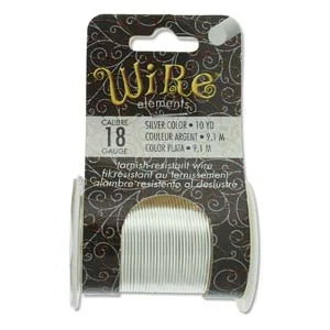 (image for) Tarnish Resistant Wire - 18 Gauge Silver * 10 Yard Spool