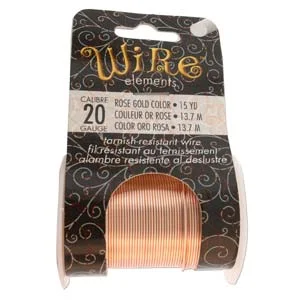 (image for) Tarnish Resistant Wire - 20 Gauge Rose Gold * 15 Yard Spool