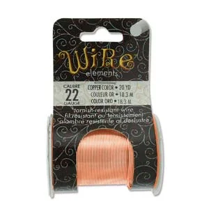 (image for) Tarnish Resistant Wire - 22 Gauge Copper * 20 Yard Spool