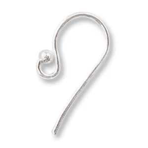 (image for) Sterling Silver - 18mm Ear Wire with Ball End * One Pair