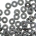 (image for) Czech O Bead - Hematite * 10 Grams
