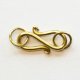 Java Brass Clasp-13mm Small Smooth S-Hook with Rings * 10 Sets (image for) Java Brass Clasp-13mm Small Smooth S-Hook with Rings * 10 Sets