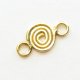 (image for) Handmade Java Brass Connector-One to One. 5mm Spiral Design Connector * 20 Pieces