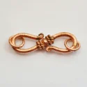(image for) Handmade Java Copper 22mm Length S Hook Clasp with Decoration * 5 Sets