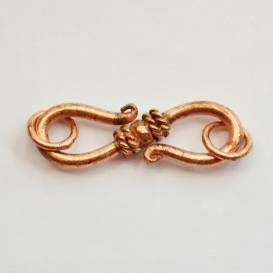 (image for) Handmade Java Copper 22mm Length S Hook Clasp with Decoration * 5 Sets