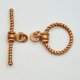 (image for) Handmade Java Copper 14mm Twisted Wire Design Toggle Set * 4 Sets