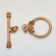 (image for) Handmade Java Copper 15mm Toggle With Scroll Designs * 4 Sets