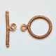 (image for) Handmade Java Copper 15mm Finely Wire Wrapped Toggle Set * 3 Sets