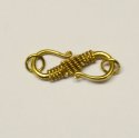 (image for) Handmade Java Brass 25mm S-Hook with Coiled Wrapped Center * 2 Sets