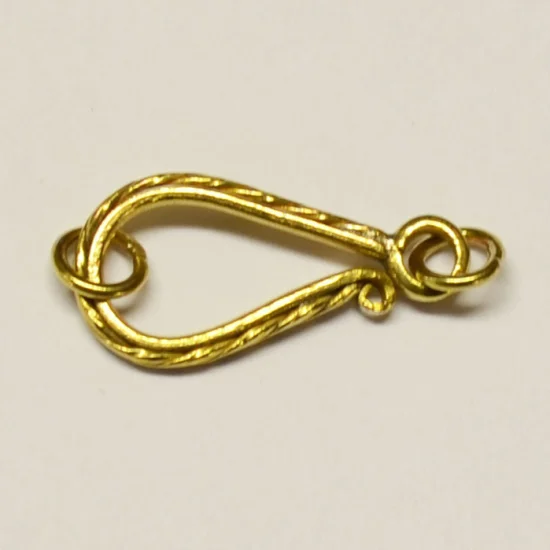 (image for) Handmade Java Brass Twisted Large Hook & Eye