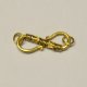(image for) Handmade Java Brass S-Hook with Rings & Coil Wrapped Center 24mm * 3 Sets