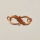 (image for) Handmade Java Copper S-Hook Clasp with Coiled Wrapped Center * 3 Sets