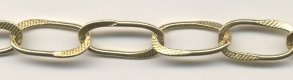 (image for) Handmade Java Brass-Thin Twist Textured Rectangular Chain