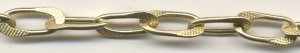 (image for) Handmade Java Brass-Twist, Textured Heavy Rectangular Chain