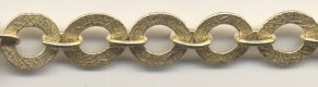 (image for) Handmade Java Brass-Textured Flat Circle w/ Rounded Link