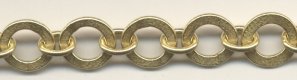 (image for) Handmade Java Brass-Med. Flat Circle w/ Rounded Link Chain