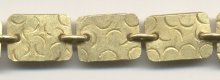 (image for) Handmade Java Brass-Textured Rectangular Tab Chain