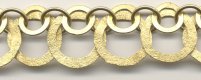 (image for) Handmade Java Brass-Top Linked Lg Hammered 2 Circle Chain