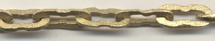 (image for) Handmade Java Brass-Heavy Dented Oval Chain