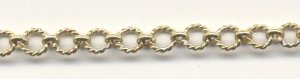 (image for) Handmade Java Brass-Small Twisted Ring w/ Flat Ring Chain