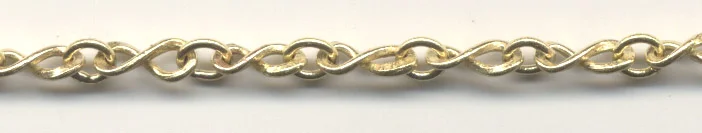 (image for) Handmade Java Brass-Irregular Figure 8 w/ Ring Chain