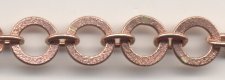 (image for) Handmade Java Copper-Med. Flat Circle w/ Rounded Link Chain