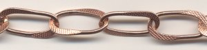 (image for) Handmade Java Copper-Thin Twist Textured Rectangular Chain