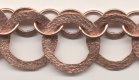 (image for) Handmade Java Copper-Top Linked Lg. Hammered 2 Circle Chain