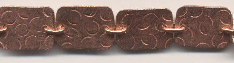 (image for) Handmade Java Copper-Textured Rectangular Tab Chain