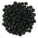 (image for) Czech 3mm Rondelle-Jet Black Opaque * Strand of 100 Glass Beads