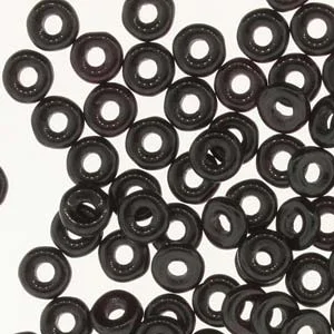 (image for) Czech O Bead - Jet * 10 Grams