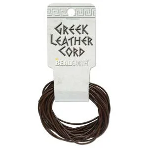 (image for) Brown Greek Leather Cord - 2 mm * 5 Meters