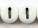 (image for) 6mm White Glass Letter Bead - "I" - 50 Pack