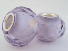 (image for) European Style Bead-Light Purple Cubic Zirconia
