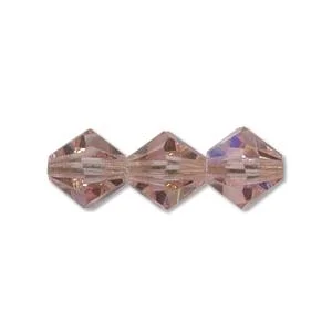 (image for) Preciosa Crystal-4mm Bicone Light Rose AB * 144 Pieces