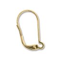 (image for) Gold Plate - Leverback Ear Wire with Open Loop * 6 Pieces ( 3 pairs)