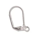 (image for) Silver Plate - Lever Back Earring * 12.5 x 15 mm * 3 Pairs