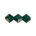 (image for) Preciosa Crystal-3mm Bicone Emerald AB * 144 Pieces