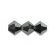 (image for) Preciosa Crystal-4mm Bicone Jet Light Hematite * 144 Pieces