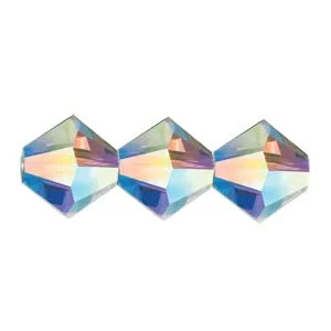 (image for) Preciosa Crystal-4mm Bicone Crystal AB2X Full Coat * 144 Pieces