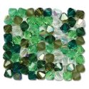 (image for) Preciosa Crystal-6mm Bicone Evergreen Mix * 72 Pieces