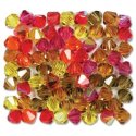 (image for) Preciosa Crystal-6mm Bicone Tango Mix * 72 Pieces