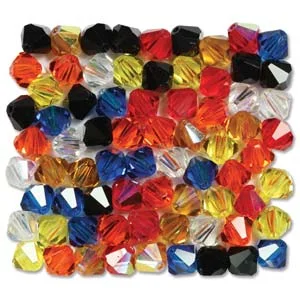 (image for) Preciosa Crystal-4mm Bicone Fair Outline Mix * 144 Pieces